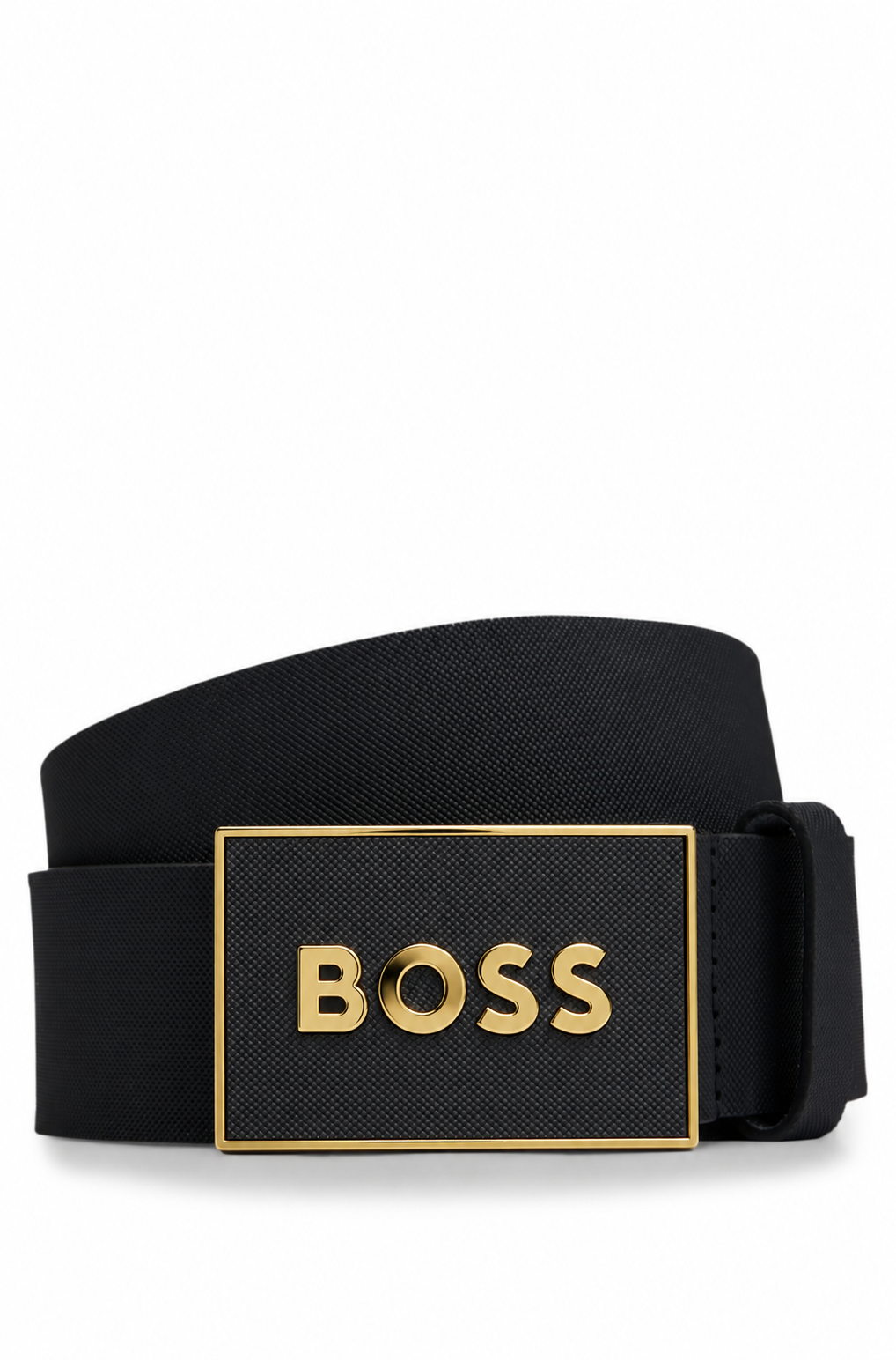 Ceinture en cuir italien en relief avec boucle - HUGO BOSS - 50471333 - Hugo Boss