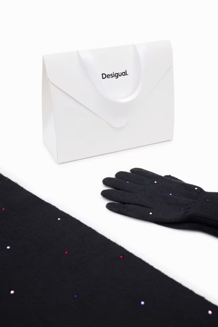 Ensemble de foulard et gants avec brillant - DESIGUAL 