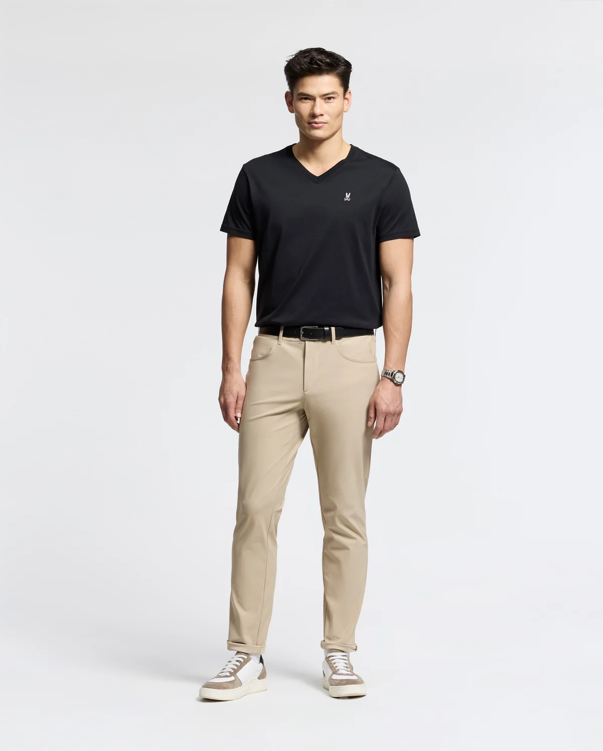 T-shirt col en V classique – PSYCHO BUNNY