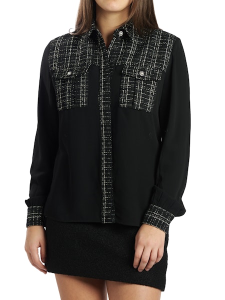 Chemise Sandra en tweed mélangé – GUESS - W5BH55W2382 - Guess