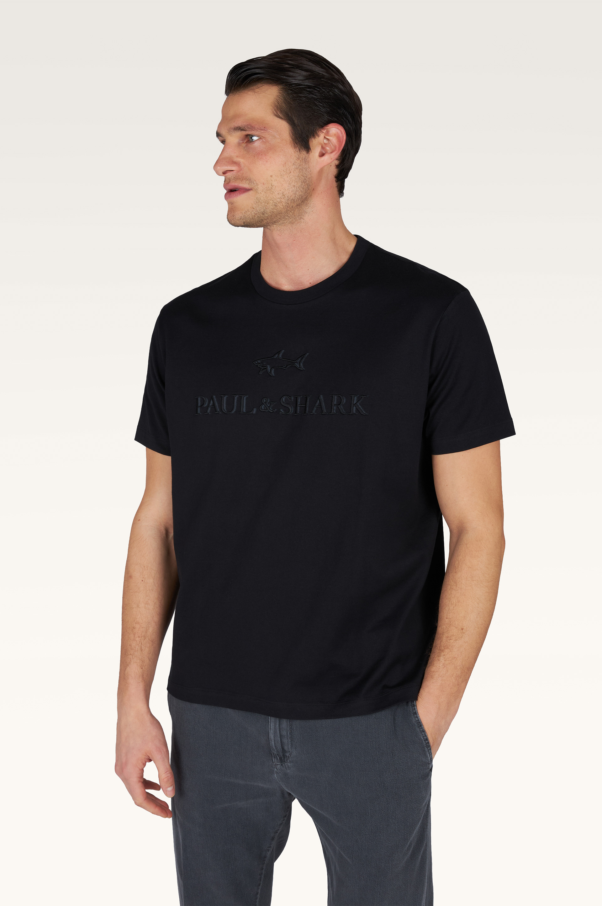 T-shirt en jersey de coton imprimé – PAUL & SHARK - 26411012-011 - Paul & Shark