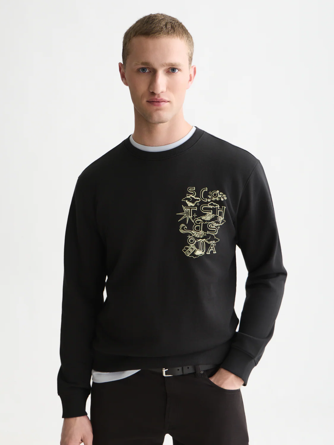 Chandail ouaté Artwork – SCOTCH & SODA - 183754 - Scotch & Soda