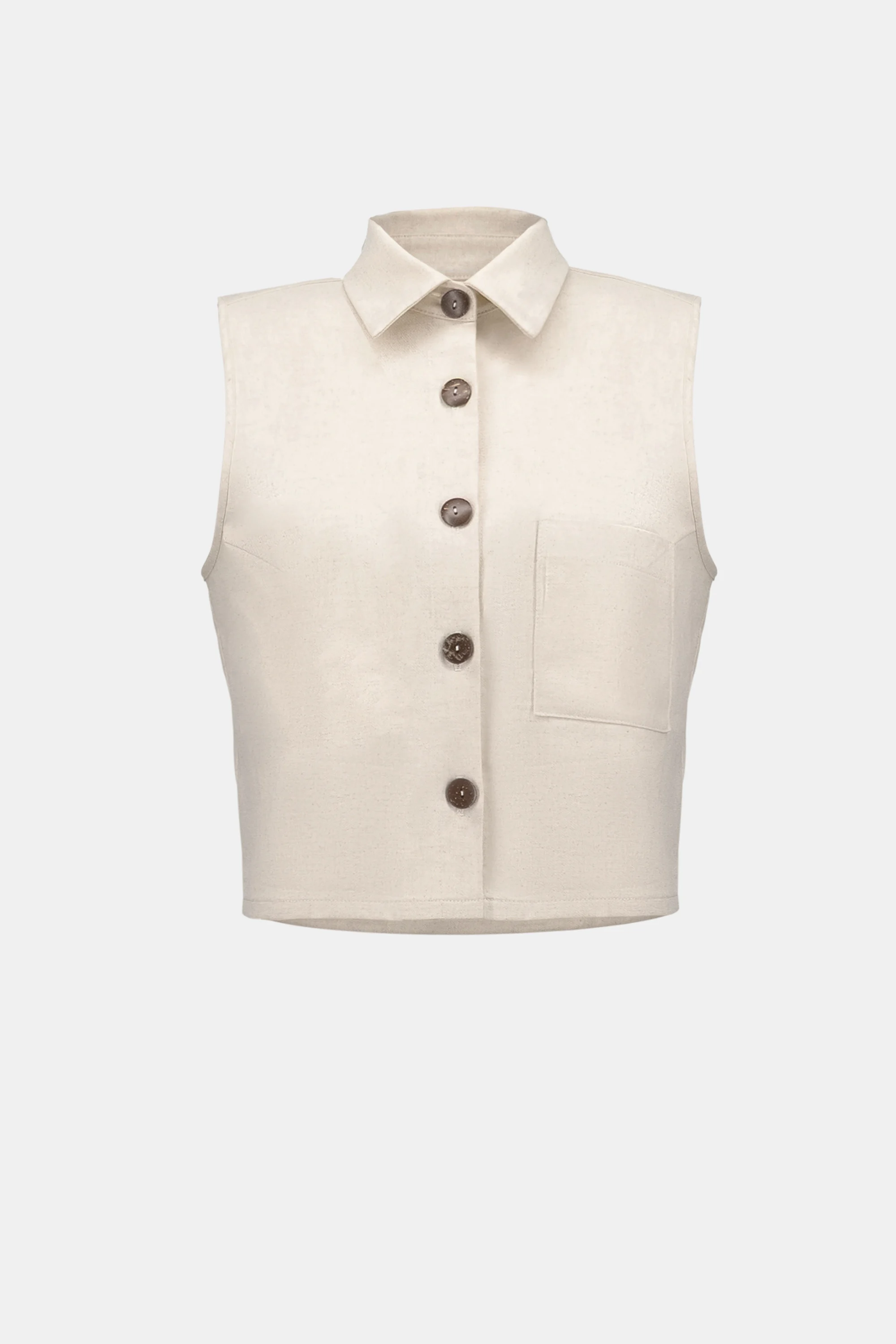 Ensemble haut sans manches et pantalon à enfiler en lin tissé – JOSEPH RIBKOFF