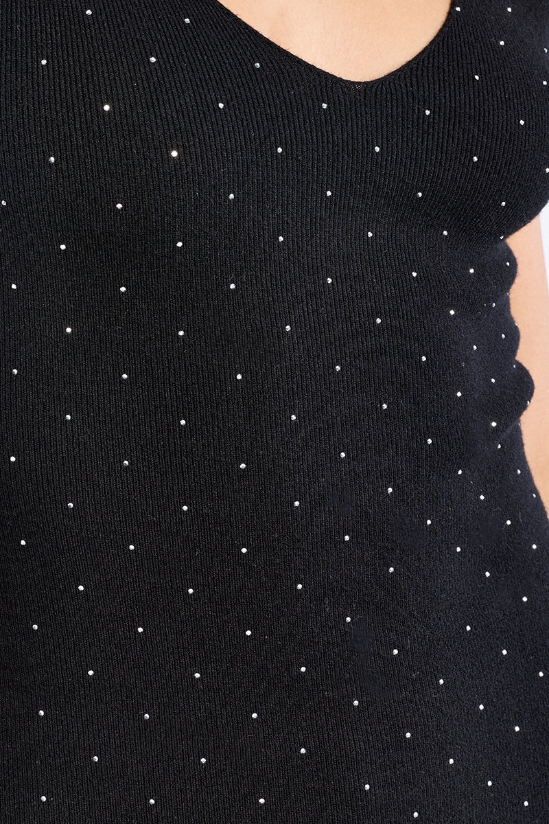Robe midi à détails en strass – MOLLY BRACKEN