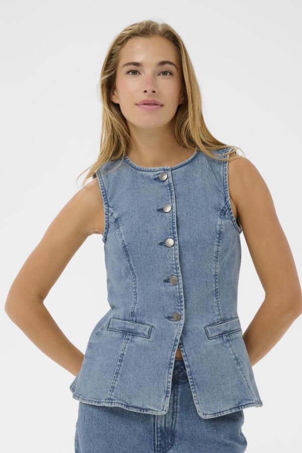 Veste sans manches en denim Vallis – KAFFE - 10511422 - KAFFE