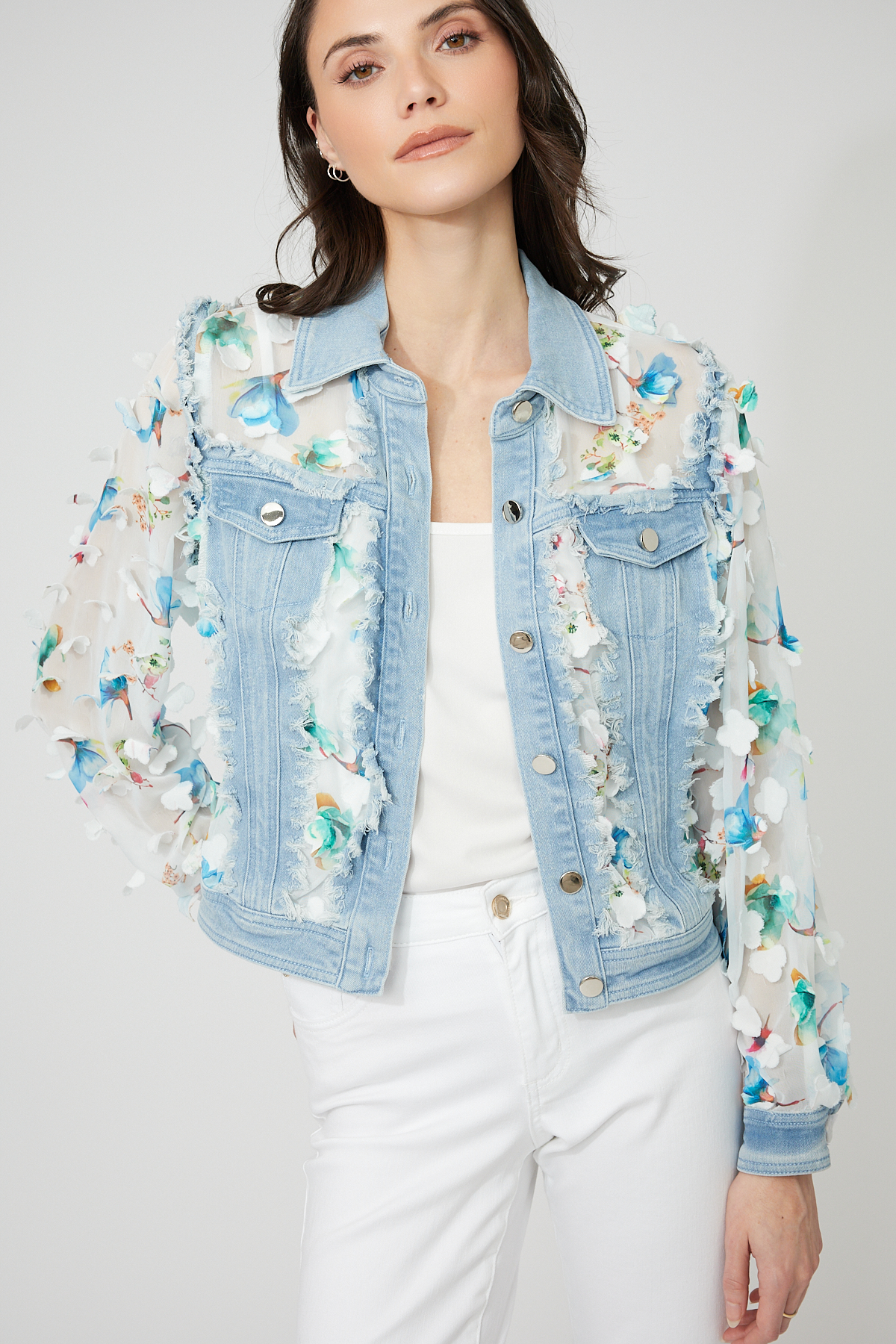 Veste denim Floral – FRANK LYMAN