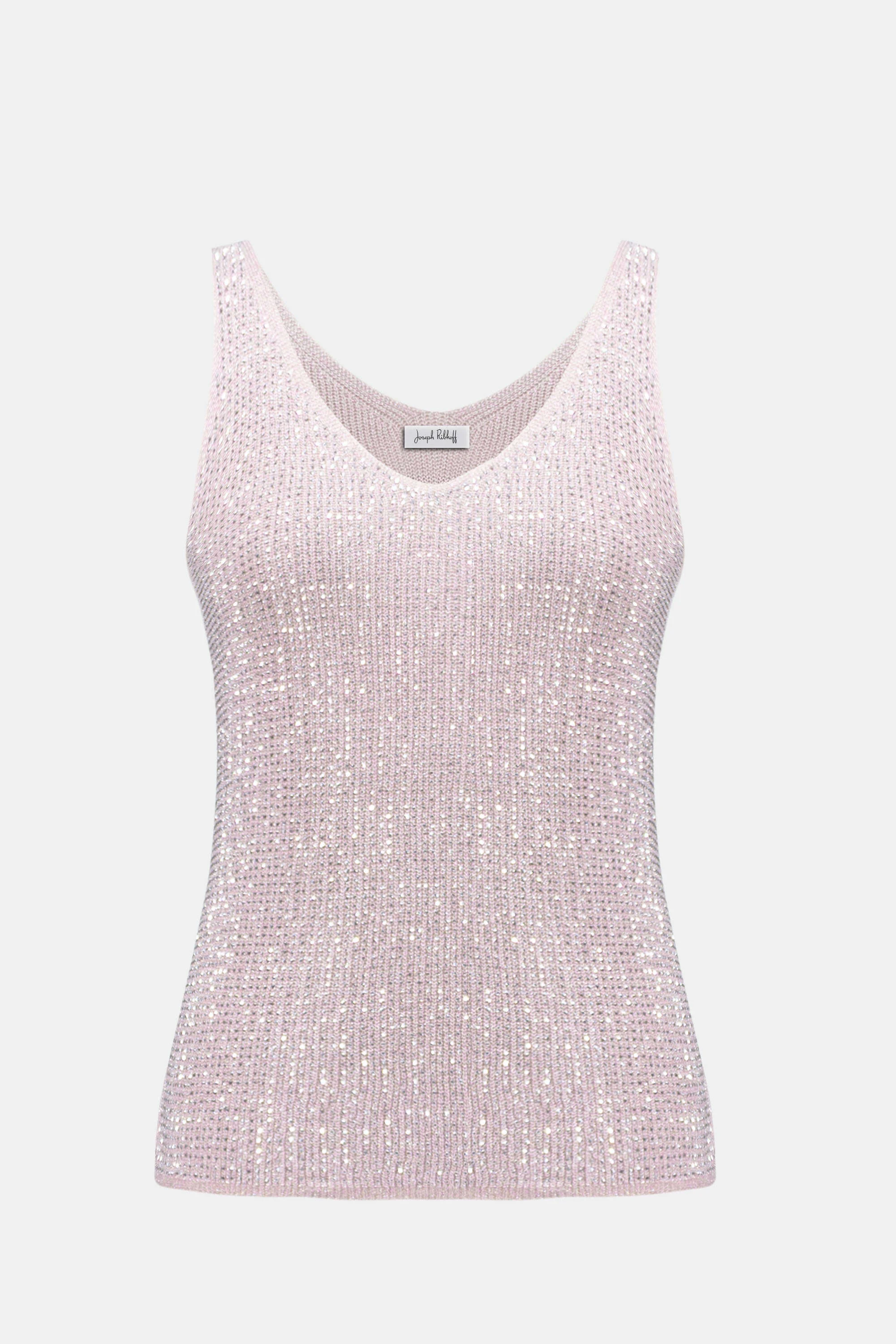 Camisole en tricot métallique avec strass -– JOSEPH RIBKOFF