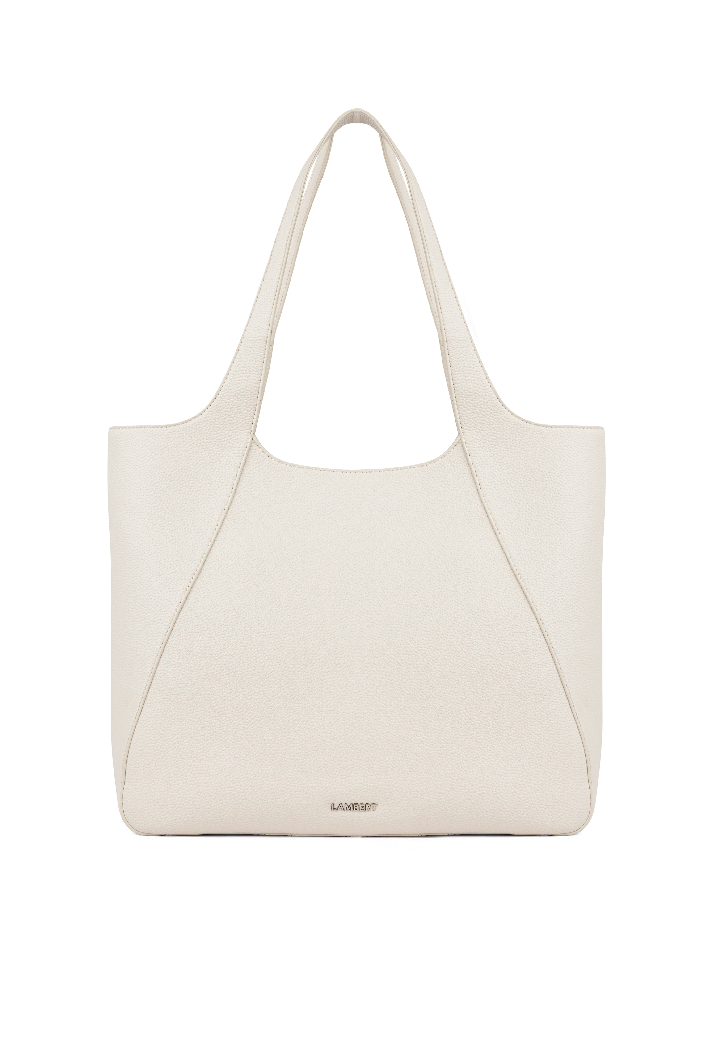 Sac fourre-tout Stacey cuir végan noir – LAMBERT - STACEY-PORCELAIN-PEBR - LAMBERT