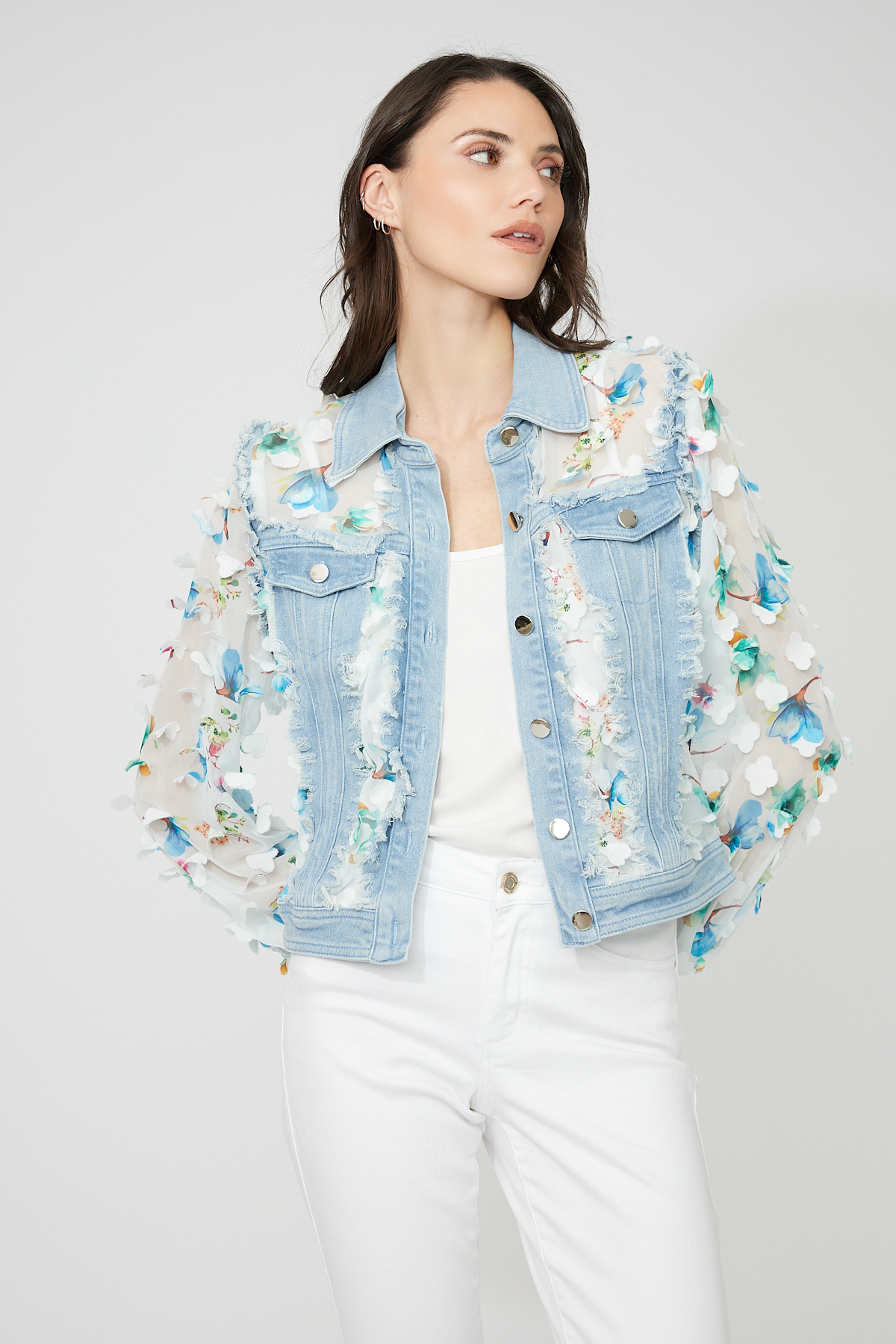 Veste denim Floral – FRANK LYMAN - 261601 - Frank Lyman