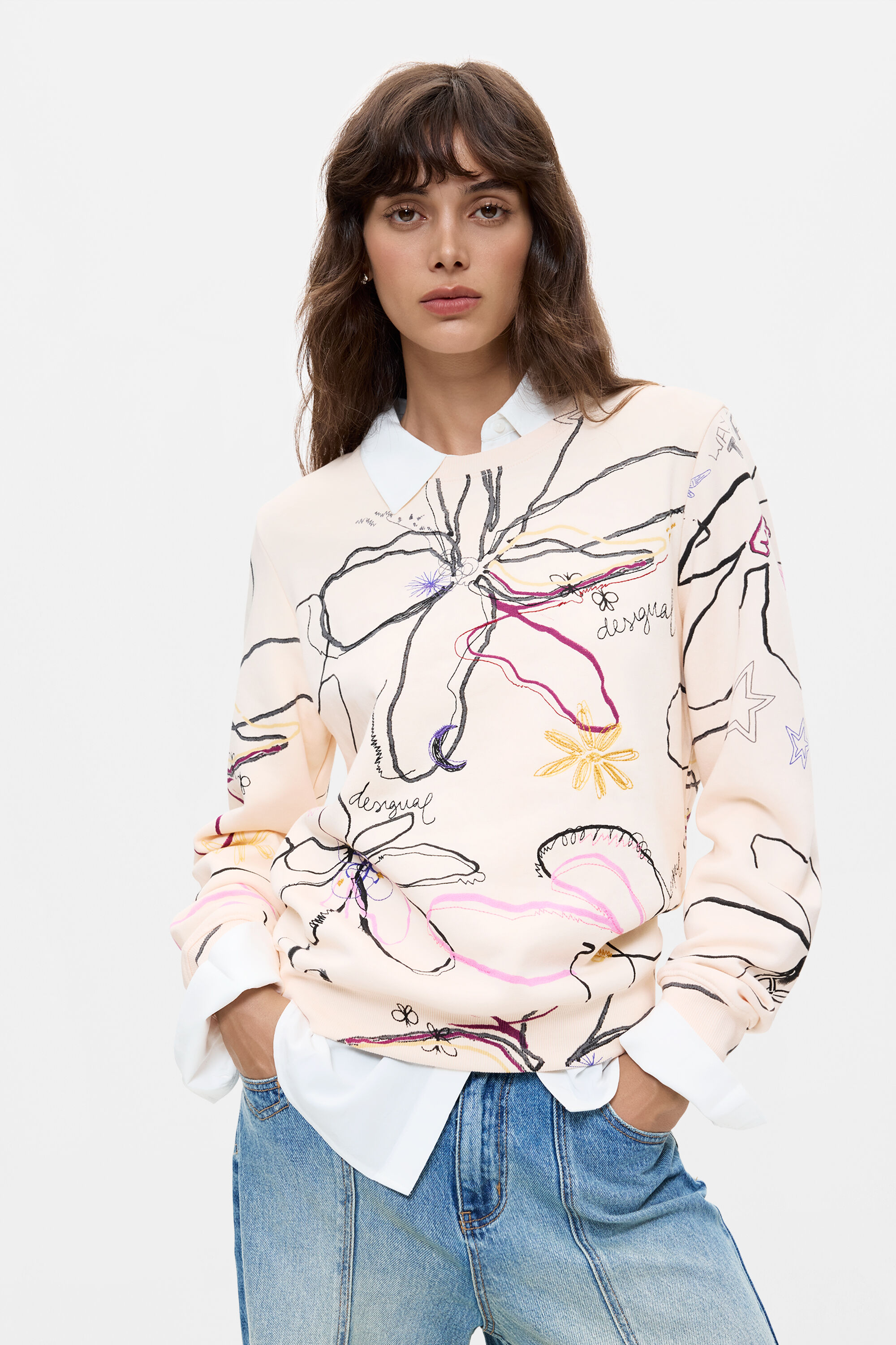 Chandail imprimé floral – DESIGUAL - 26WWSK06 - Desigual