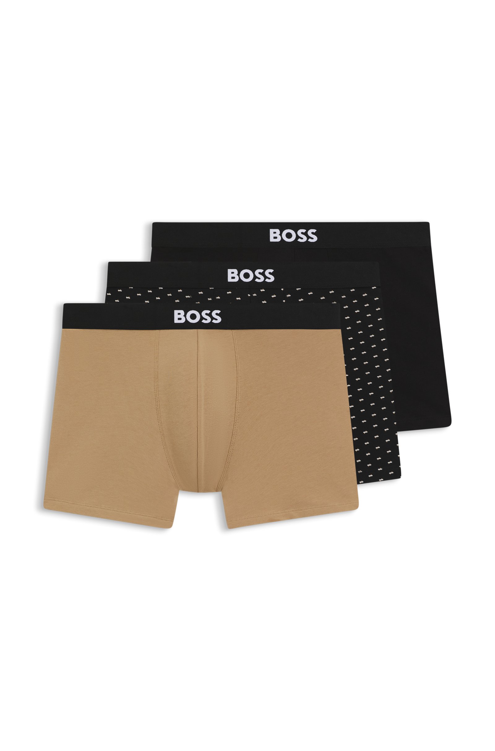 Ensemble de 3 boxers longs en coton stretch – HUGO BOSS - 50549856 - Hugo Boss