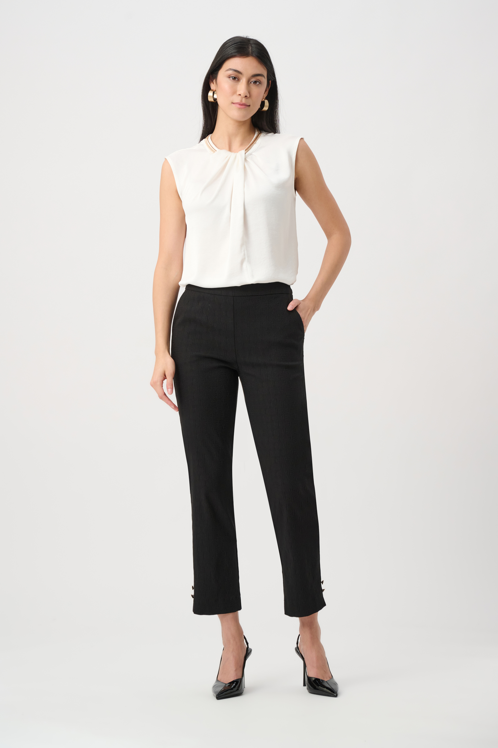 Pantalon ajusté en jacquard – JOSEPH RIBKOFF