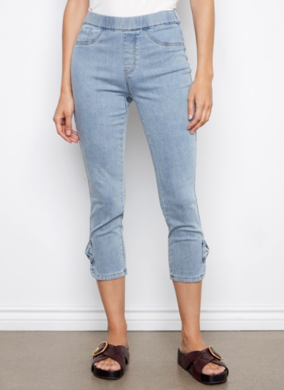 Jean extensible avec détail de boucle à l’ourlet - CHARLIE B - C5333Y - Charlie B