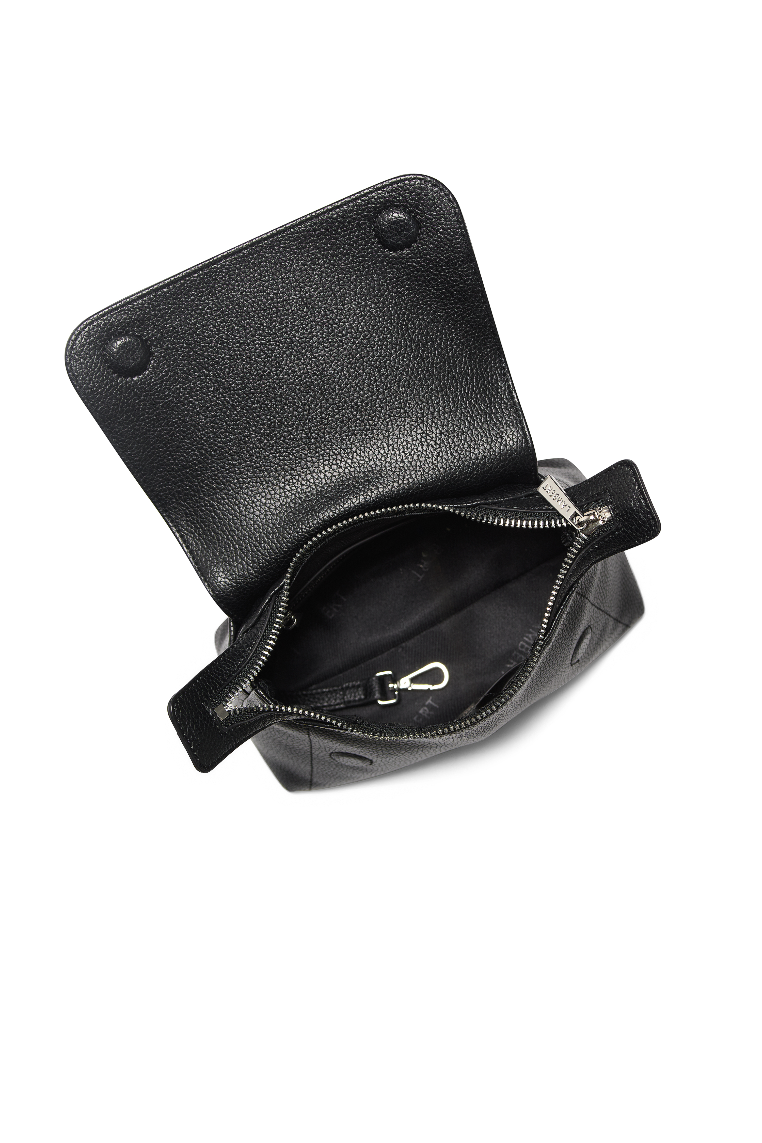 Sac à main 2-en-1 Ginny cuir végan noir – LAMBERT
