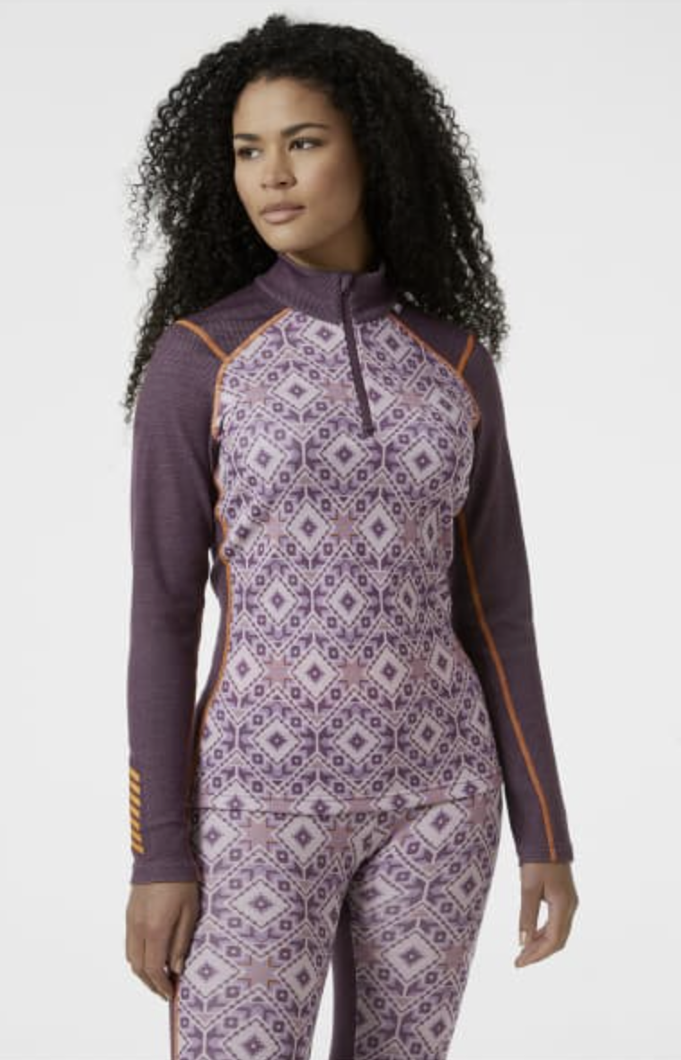 Sous-vêtement technique Demi-zip Merino avec imprimé - HELLY HANSEN