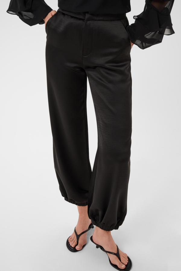 Pantalon satiné à coupe ballon Cocamia – CREAM