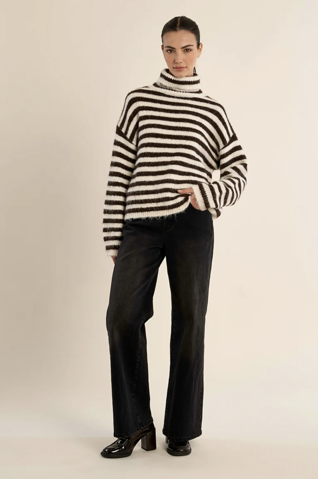 Pull à col roulé rayé - MOLLY BRACKEN