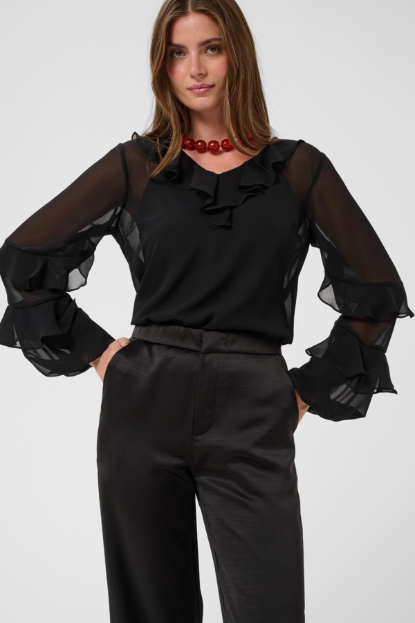 Pantalon satiné à coupe ballon Cocamia – CREAM