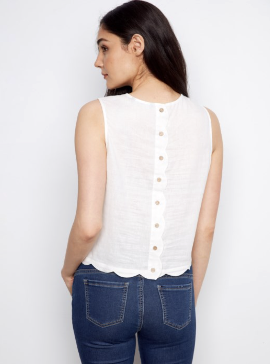 Camisole avec bord festonné - CHARLIE B
