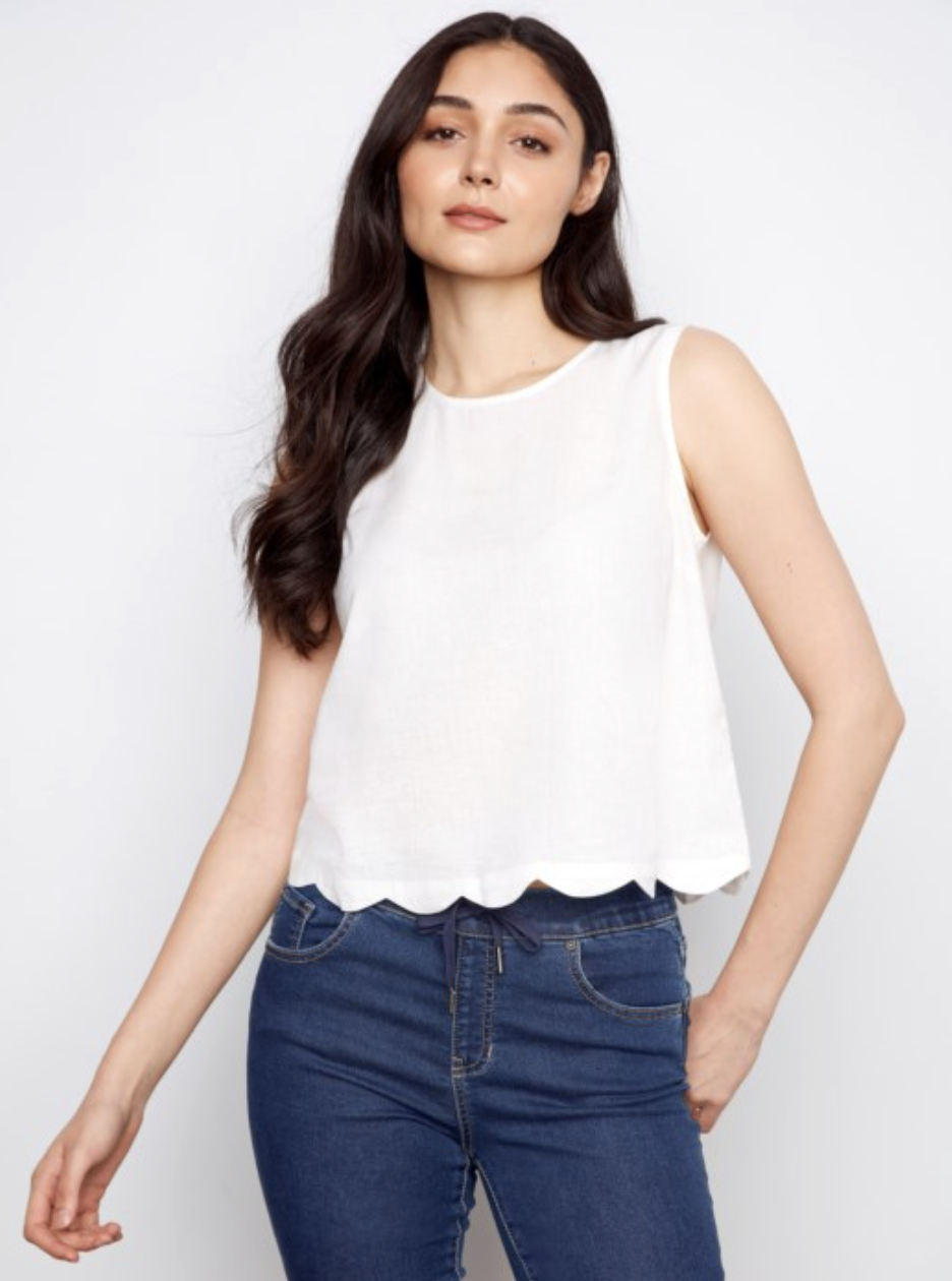 Camisole avec bord festonné - CHARLIE B - C4698 - Charlie B