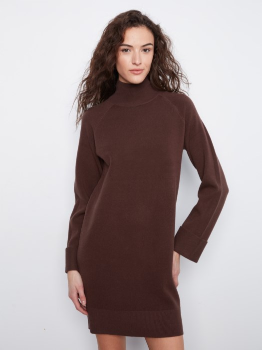 Robe chandail à col montant – CHARLIE B - C3263 - Charlie B