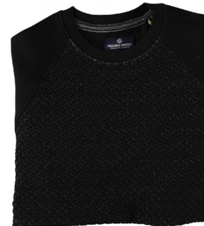 Pull col rond 2 tissus - FELLOWS UNITED&nbsp; - - Fellows United