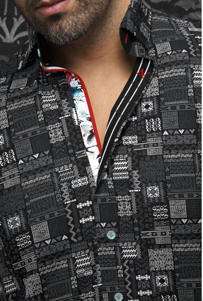 Chemise à manches courtes Finlay - AU NOIR