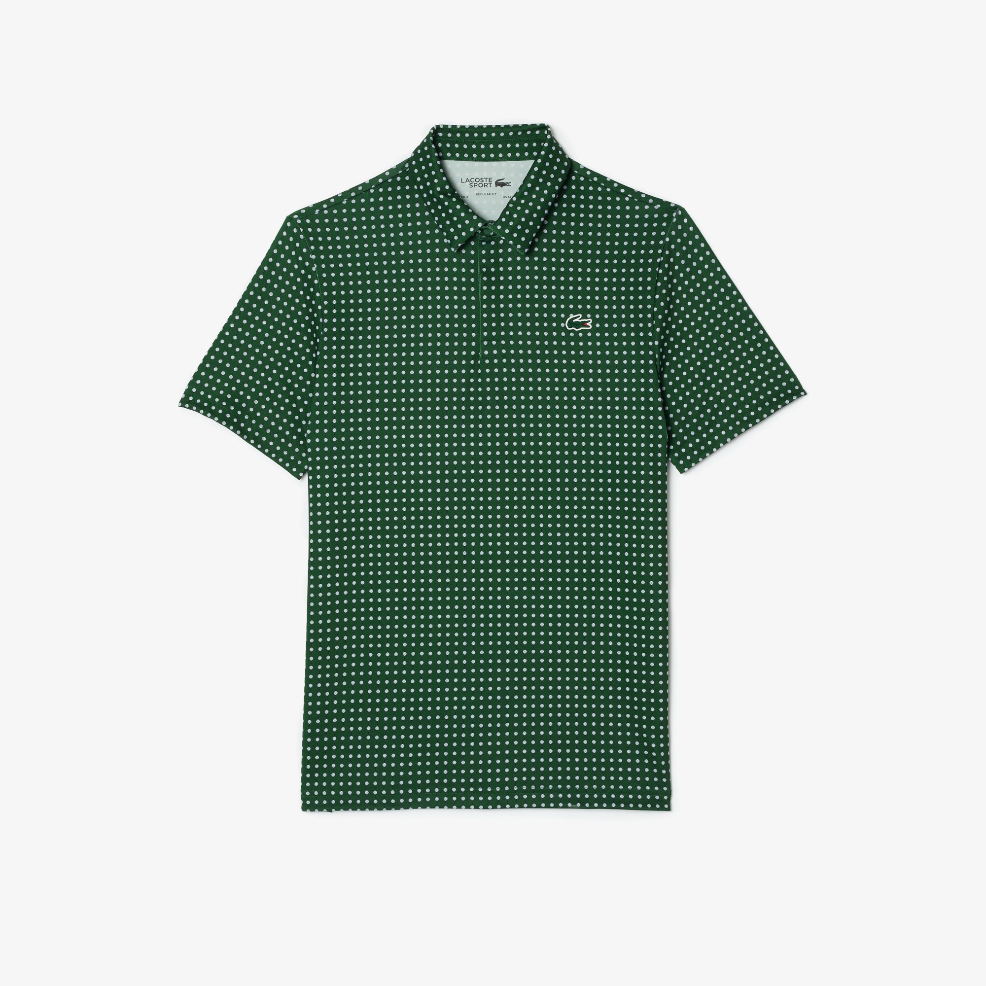 Polo imprimé en polyester recyclé - LACOSTE