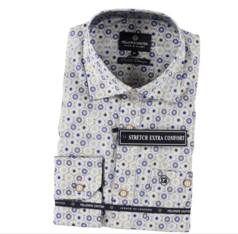 Chemise rondelles bleues - FELLOWS UNITED&nbsp; - - Fellows United
