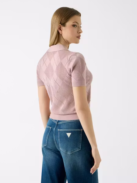 Chandail polo Melody manches courtes – GUESS
