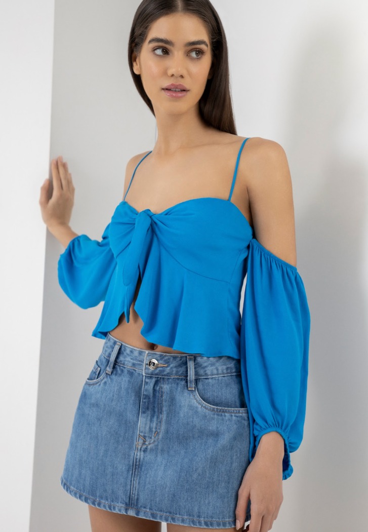 Blouse à manches bouffantes - LEZ À LEZ - 7547L - Lez a Lez