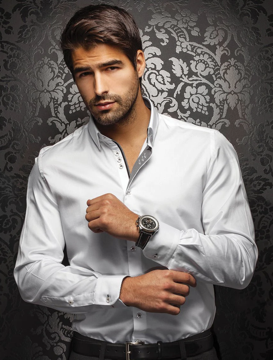 Chemise manches longues blanche - AU NOIR&nbsp; - - AU NOIR