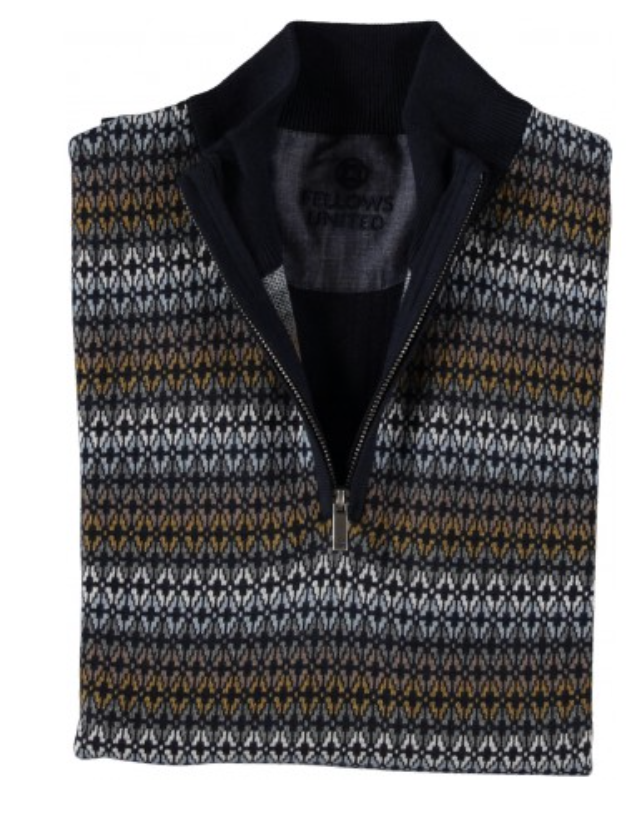 Chandail demi-zip motif relief - FELLOWS - - Fellows United