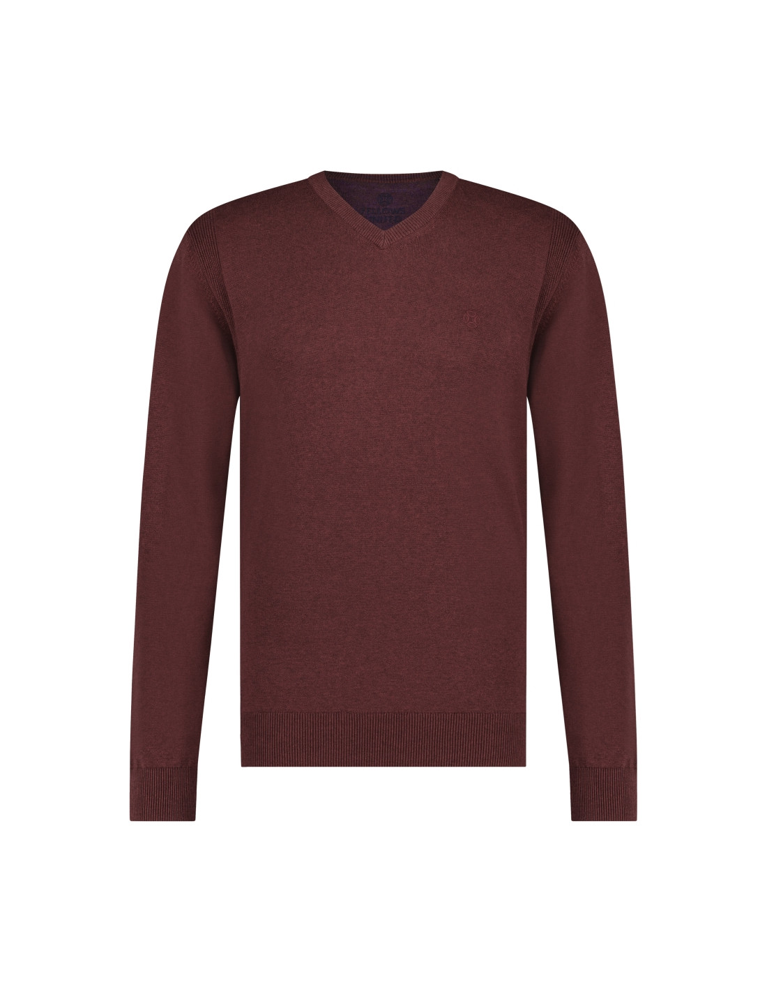 Pull iconic V-neck bourgogne - FELLOWS UNITED&nbsp; - 16598 - Fellows United