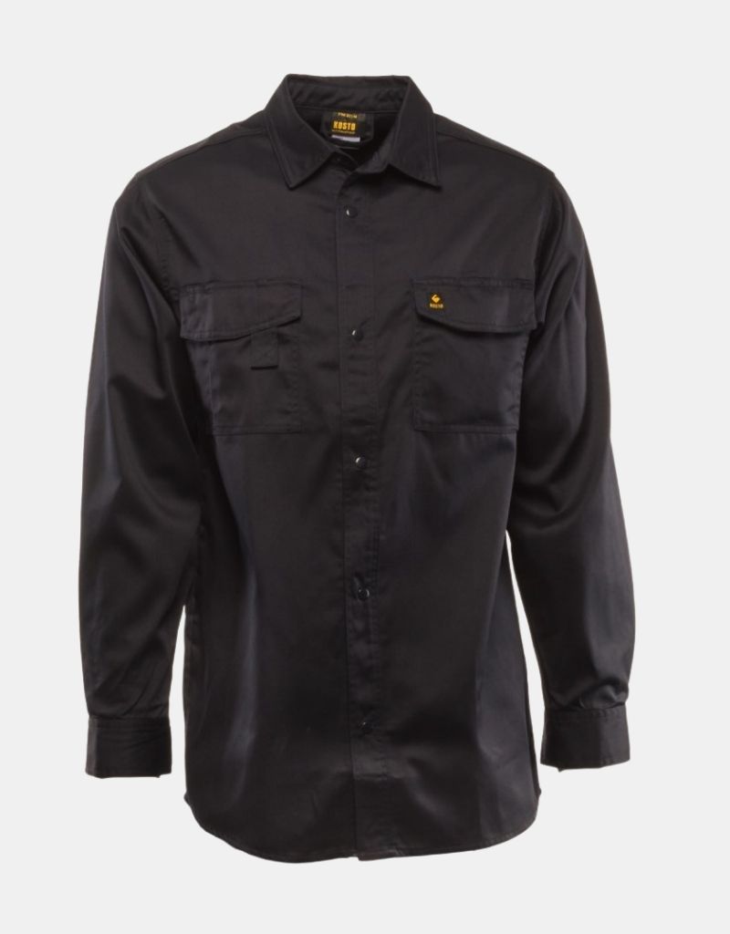 Chemise de travail à manche longue à bouton-pression - KOSTO L - - 