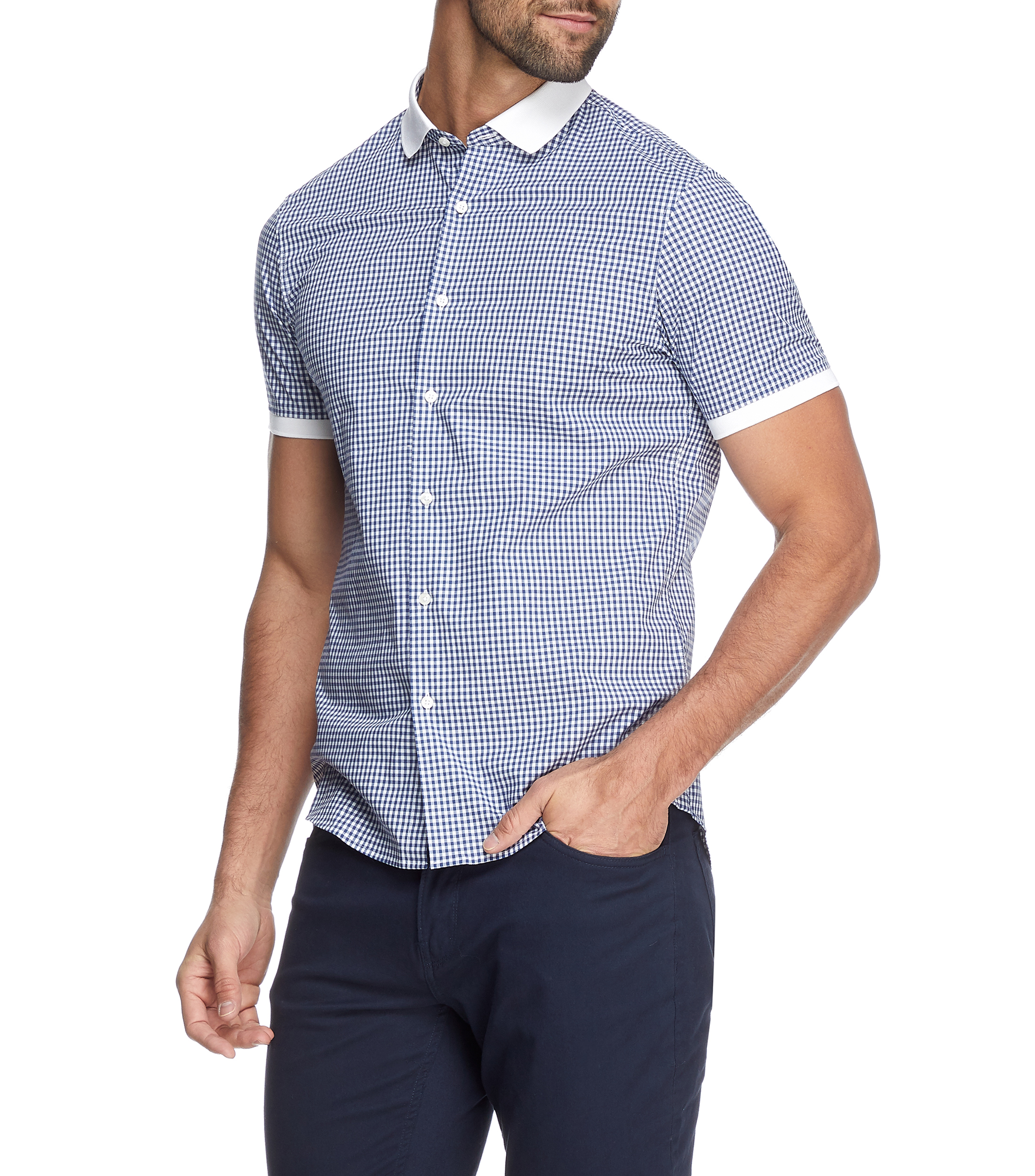 Chemise à carreaux bleus- MICHAEL KORS&nbsp; - - Michael Kors