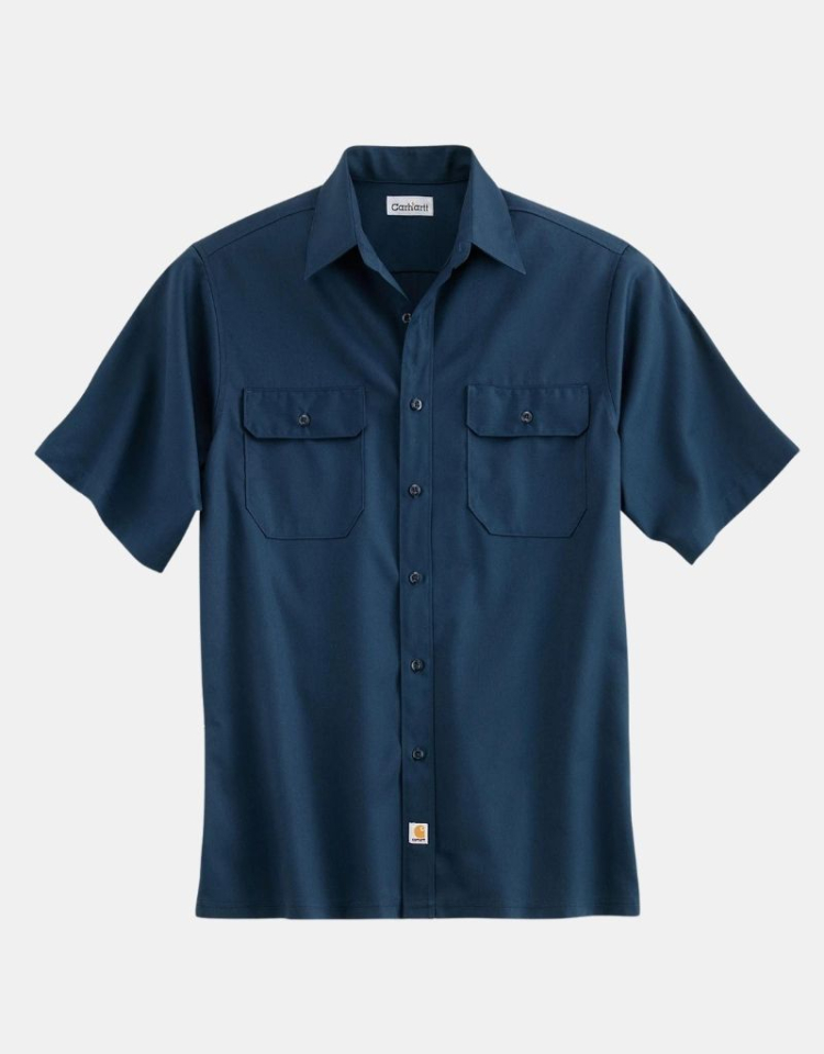 Chemise de travail à manche courte - JACKFIELD Bleu Marine XL - - 