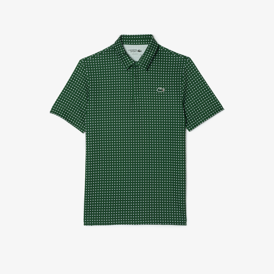 Polo imprimé en polyester recyclé - LACOSTE