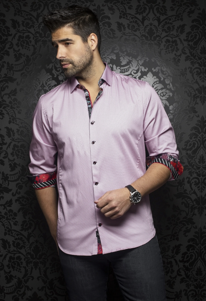 Chemise manches longues Dion pink - AU NOIR  - - AU NOIR