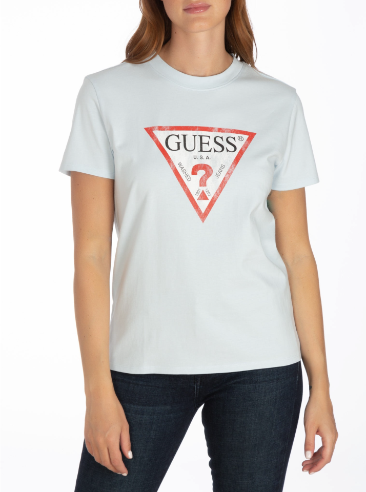 Guess T shirt a logo guess bleu GUESS XS