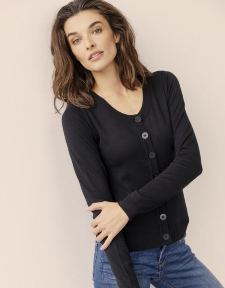 Cardigan Zuvic noir - FRANSA XS - 20600437 - FRANSA