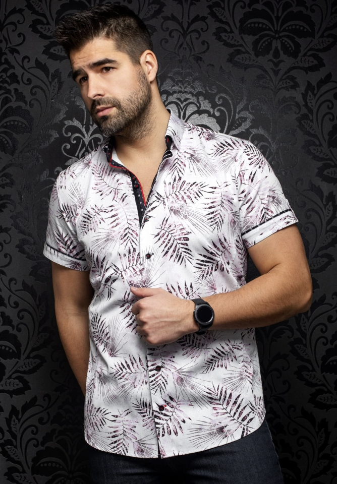 Chemise manches courte Elder rose - AU NOIR M - - AU NOIR