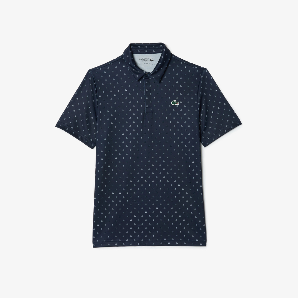 Polo imprimé en polyester recyclé - LACOSTE