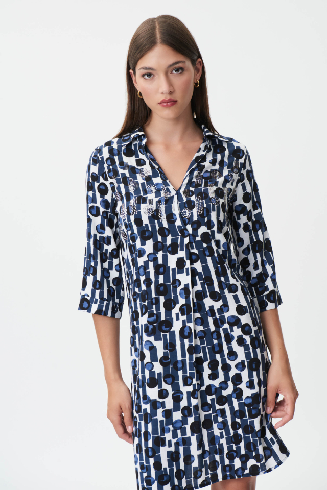 Robe trapèze à motif en tissu - JOSEPH RIBKOFF - - Joseph Ribkoff