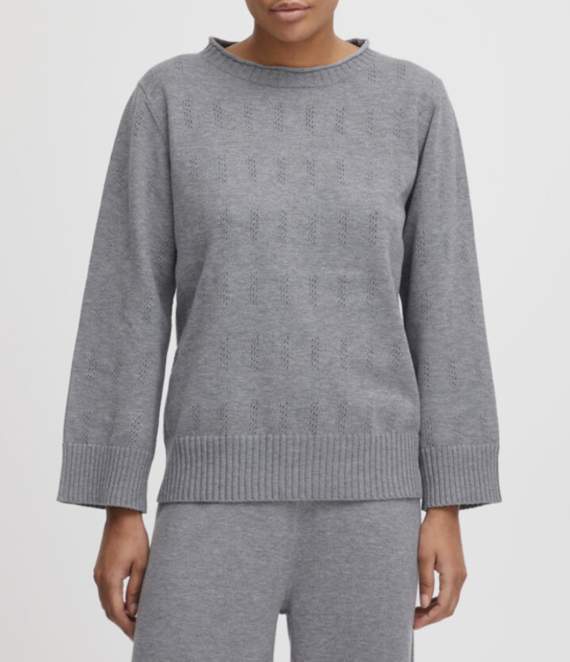 Chandail beanche gris - ICHI S