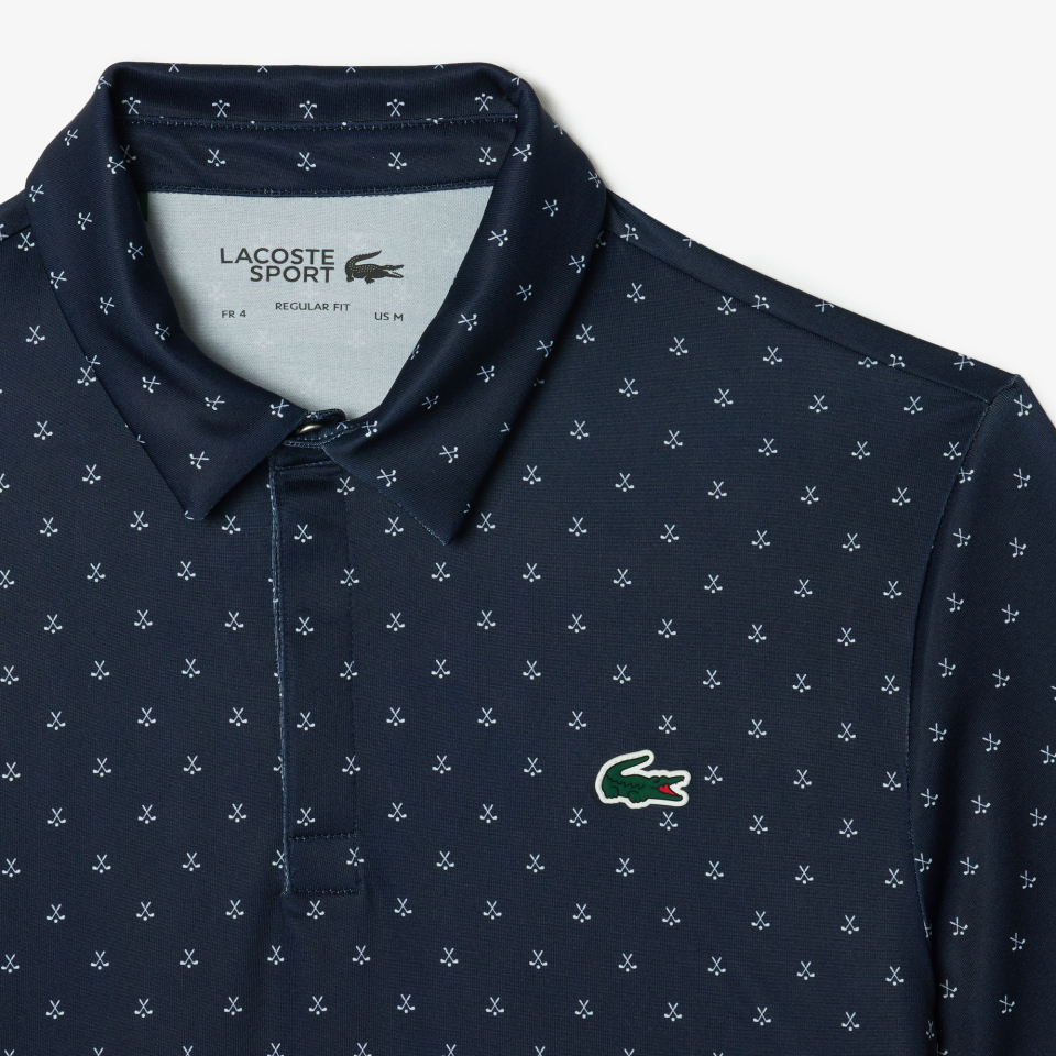Polo imprimé en polyester recyclé - LACOSTE