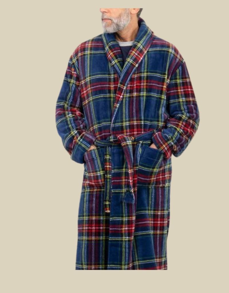 Robe de chambre carotté pour homme ultra douce - MAJESTIC S/M - - 