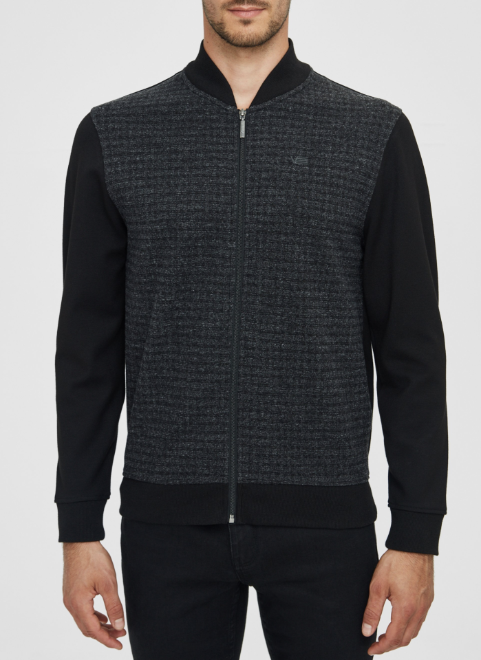 Cardigan avec panneau frontal contrasté&nbsp; VINCENT D'AMÉRIQUE&nbsp;