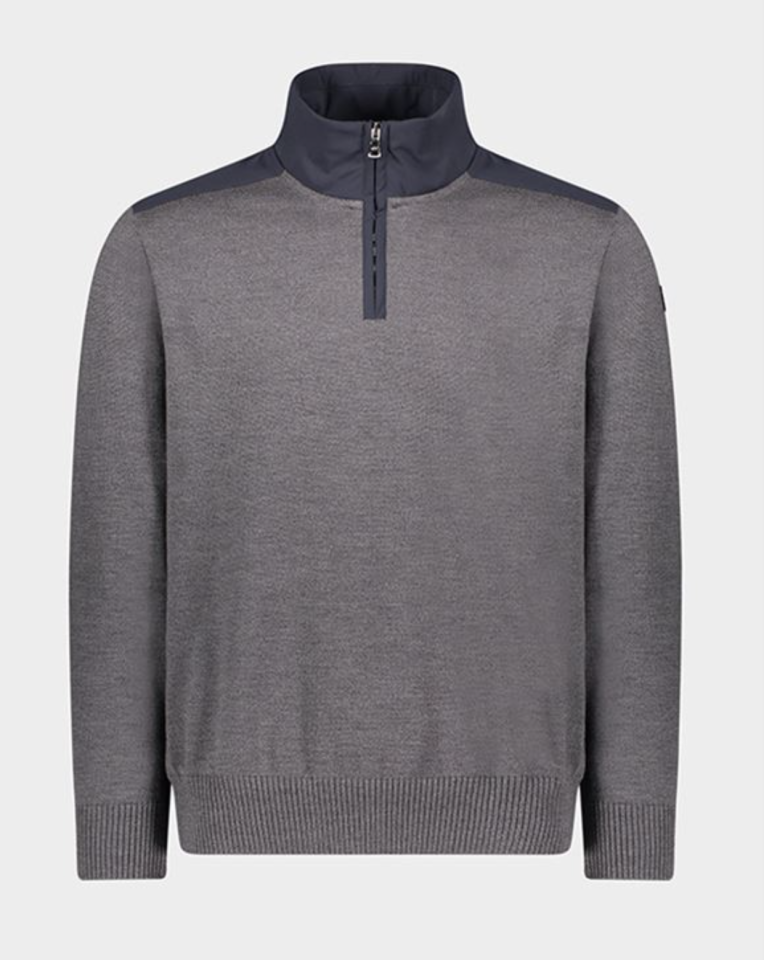 Pull en laine à demi-fermeture éclair gris - PAUL & SHARK  - 12311135 - Paul & Shark