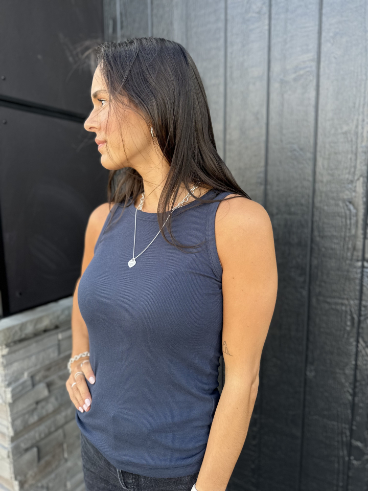 Camisole Hizamond marine sans dentelle - FRANSA  - - FRANSA